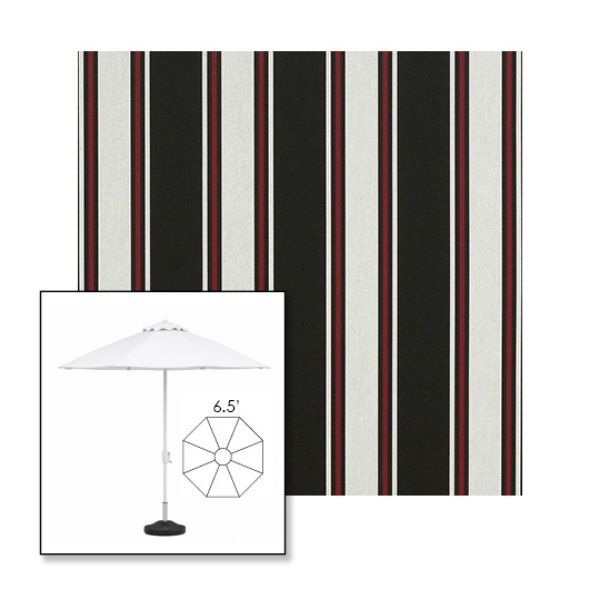 Picture of Hatteras Raven | 6.5' Fiberglass Patio Umbrella Sunbrella® Awning Fabric