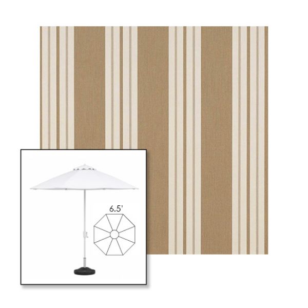 Picture of Heather Beige Classic | 6.5' Fiberglass Patio Umbrella Sunbrella® Awning Fabric