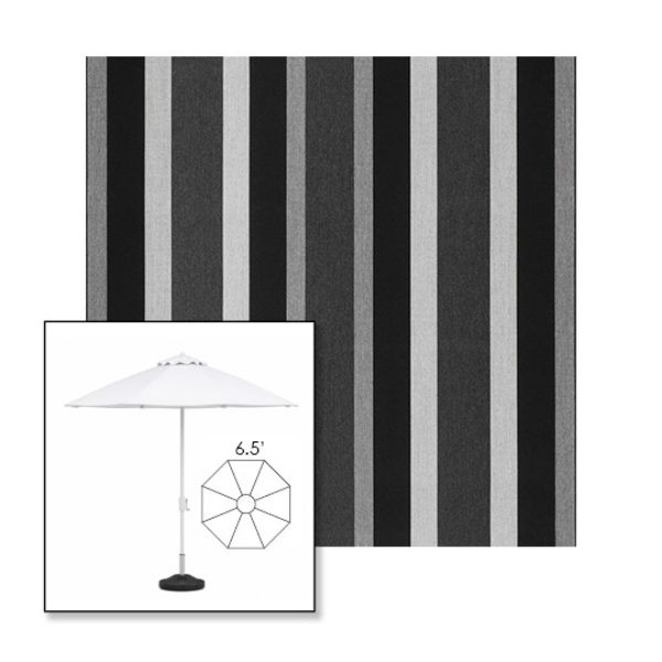 Picture of Marco Black | 6.5' Fiberglass Patio Umbrella Sunbrella® Awning Fabric