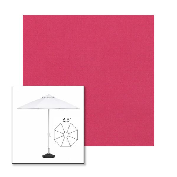 Picture of Pink | 6.5' Fiberglass Patio Umbrella Sunbrella® Awning Fabric