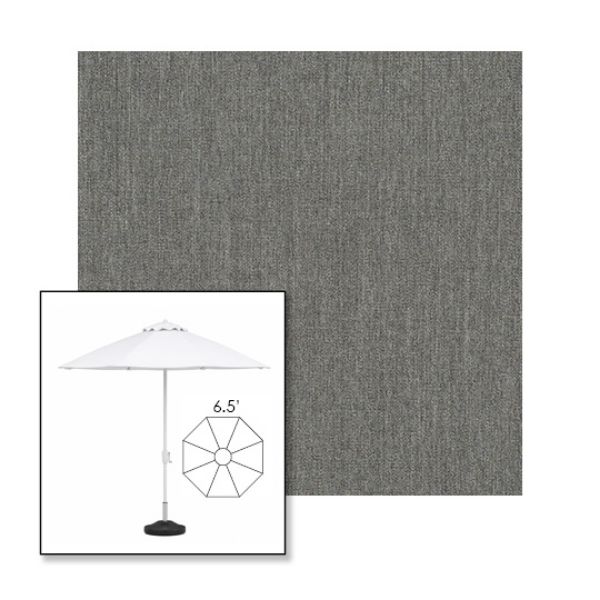 Picture of Smoke | 6.5' Fiberglass Patio Umbrella Sunbrella® Awning Fabric