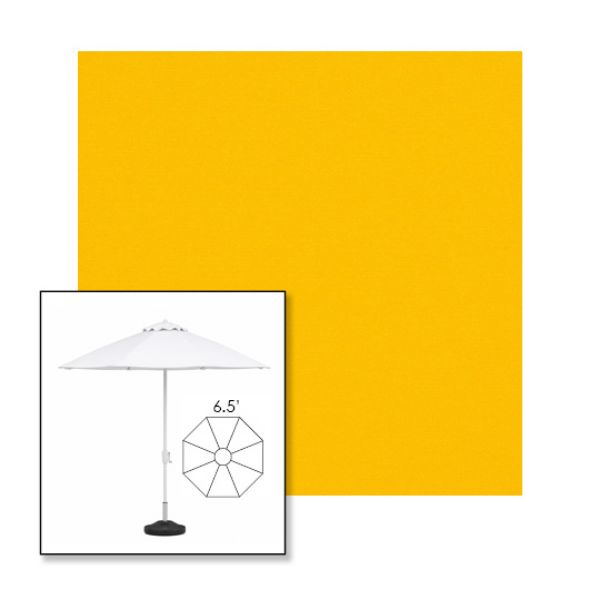 Picture of Sunflower Yellow | 6.5' Fiberglass Patio Umbrella Sunbrella® Awning Fabric