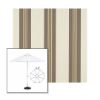 Picture of Taupe Tailored | 6.5' Fiberglass Patio Umbrella Sunbrella® Awning Fabric