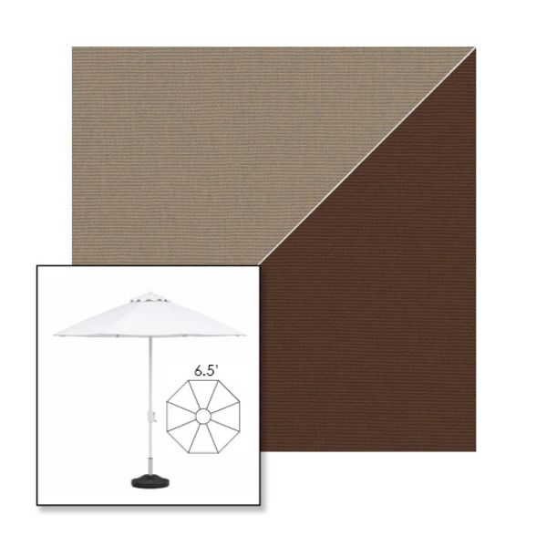 Picture of Taupe True Brown | 6.5' Fiberglass Patio Umbrella Sunbrella® Awning Fabric