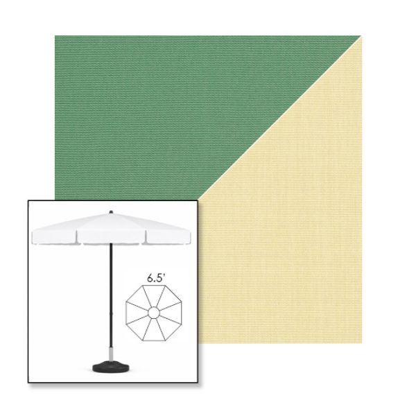 Picture of Basil Parchment | 6.5' Fiberglass Patio Umbrella Sunbrella® Awning Fabric