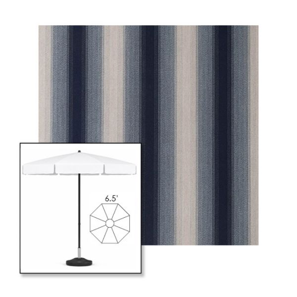 Picture of Boone Navy | 6.5' Fiberglass Patio Umbrella Sunbrella® Awning Fabric