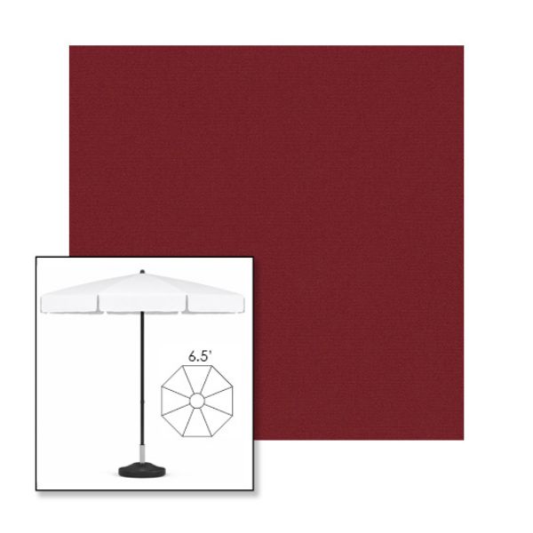 Picture of Burgundy | 6.5' Fiberglass Patio Umbrella Sunbrella® Awning Fabric