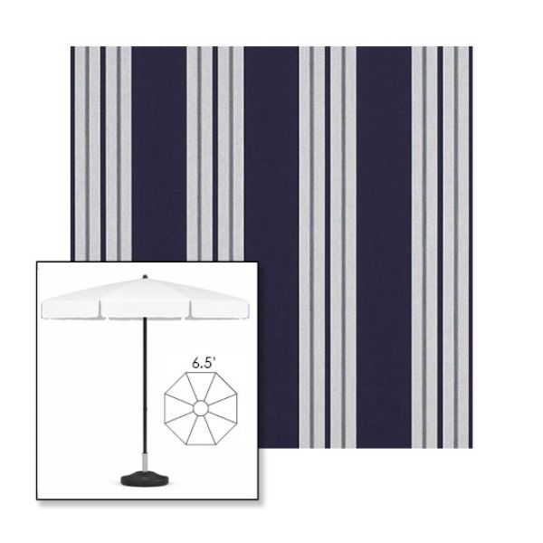 Picture of Captain Navy Natural Classic | 6.5' Fiberglass Patio Umbrella Sunbrella® Awning Fabric