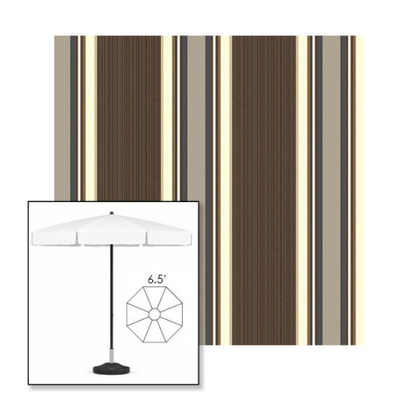 Picture of Emblem Badger | 6.5' Fiberglass Patio Umbrella Sunbrella® Awning Fabric
