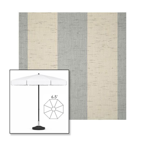 Picture of Era Ash | 6.5' Fiberglass Patio Umbrella Sunbrella® Awning Fabric
