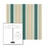 Picture of Forest Green Beige Natural Fancy | 6.5' Fiberglass Patio Umbrella Sunbrella® Awning Fabric