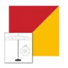 Picture of Jockey Red Yellow | 6.5' Fiberglass Patio Umbrella Sunbrella® Awning Fabric