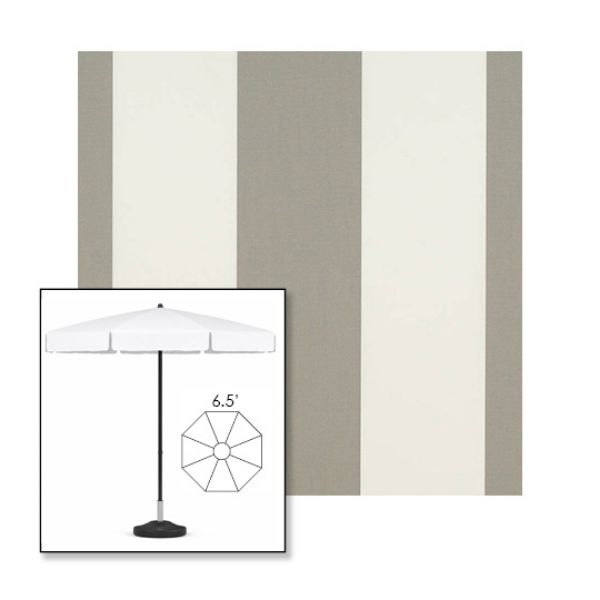 Picture of Manhattan Fog | 6.5' Fiberglass Patio Umbrella Sunbrella® Awning Fabric
