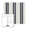 Picture of Navy Taupe Fancy | 6.5' Fiberglass Patio Umbrella Sunbrella® Awning Fabric