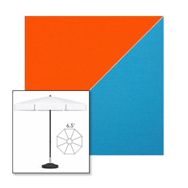 Picture of Orange Azure | 6.5' Fiberglass Patio Umbrella Sunbrella® Awning Fabric