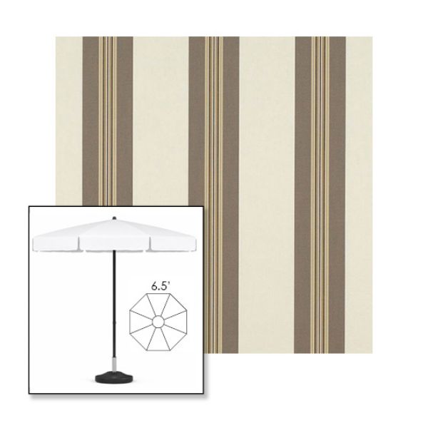 Picture of Taupe Tailored | 6.5' Fiberglass Patio Umbrella Sunbrella® Awning Fabric