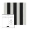 Picture of Beaufort Black White | 7.5' Fiberglass Patio Umbrella Sunbrella® Awning Fabric