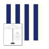 Picture of Beaufort Captain Navy | 7.5' Fiberglass Patio Umbrella Sunbrella® Awning Fabric