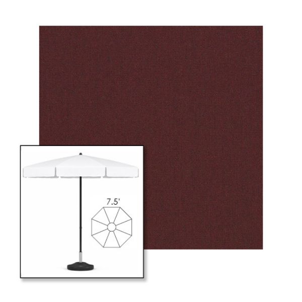 Picture of Black Cherry | 7.5' Fiberglass Patio Umbrella Sunbrella® Awning Fabric