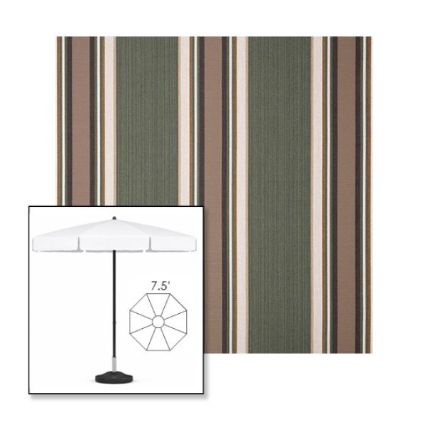 Picture of Emblem Fern | 7.5' Fiberglass Patio Umbrella Sunbrella® Awning Fabric