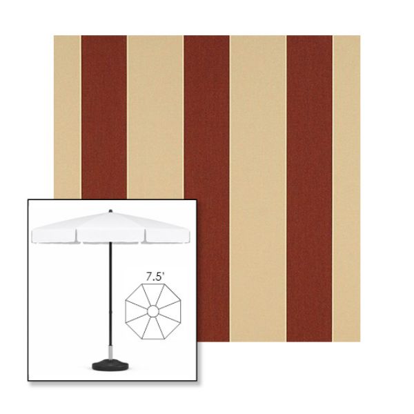 Picture of Havelock Brick | 7.5' Fiberglass Patio Umbrella Sunbrella® Awning Fabric