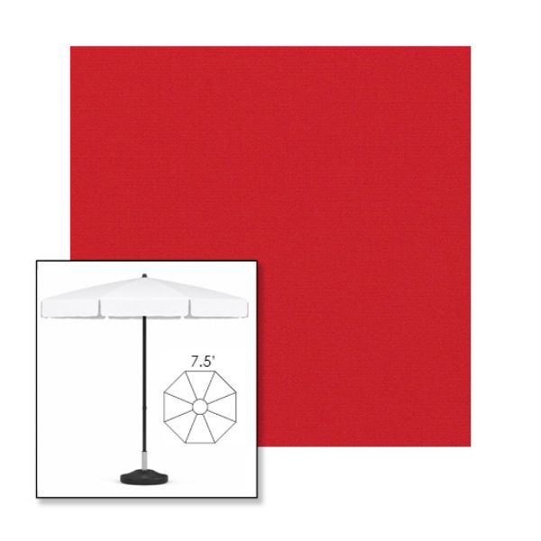 Picture of Jockey Red | 7.5' Fiberglass Patio Umbrella Sunbrella® Awning Fabric