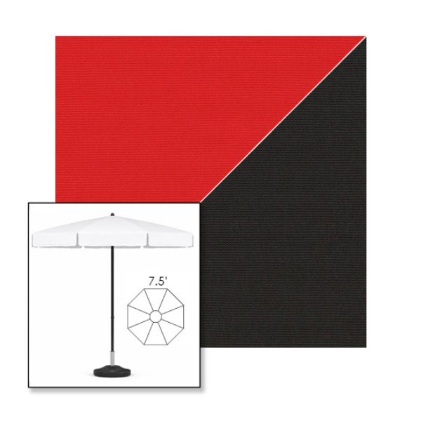 Picture of Logo Red Black | 7.5' Fiberglass Patio Umbrella Sunbrella® Awning Fabric