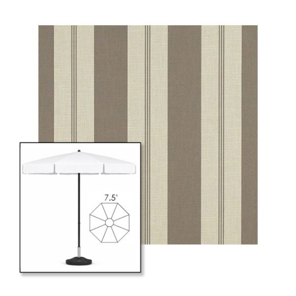 Picture of Moreland Taupe | 7.5' Fiberglass Patio Umbrella Sunbrella® Awning Fabric