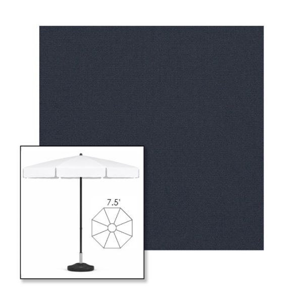 Picture of Navy | 7.5' Fiberglass Patio Umbrella Sunbrella® Awning Fabric