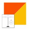 Picture of Orange Sunflower | 7.5' Fiberglass Patio Umbrella Sunbrella® Awning Fabric