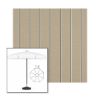 Picture of Putty Regimental | 7.5' Fiberglass Patio Umbrella Sunbrella® Awning Fabric