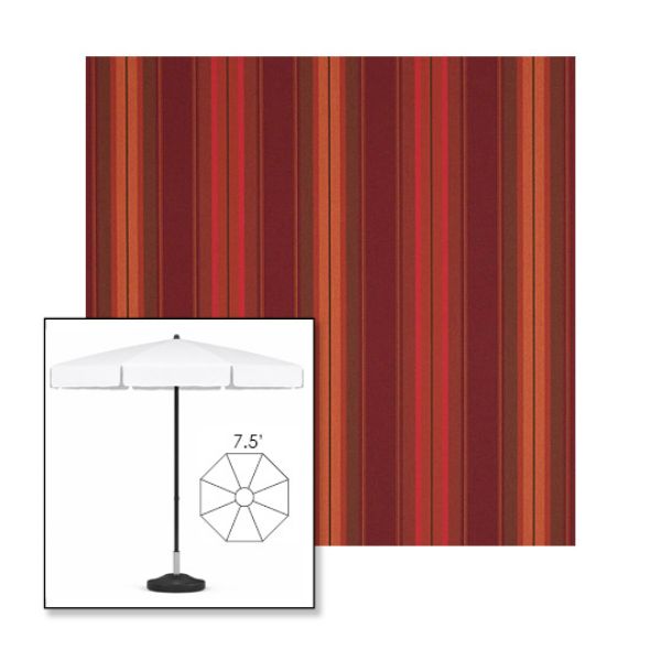 Picture of Saxon Chili | 7.5' Fiberglass Patio Umbrella Sunbrella® Awning Fabric