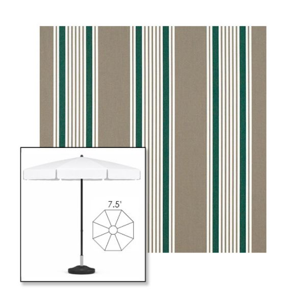 Picture of Taupe 2 | 7.5' Fiberglass Patio Umbrella Sunbrella® Awning Fabric