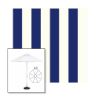 Picture of Beaufort Captain Navy | 6.5' Fiberglass Market Umbrella Sunbrella® Awning Fabric