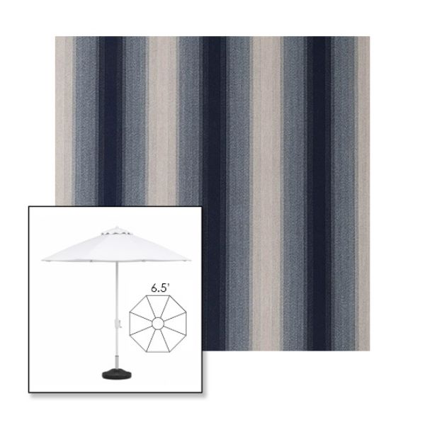 Picture of Boone Navy | 6.5' Fiberglass Market Umbrella Sunbrella® Awning Fabric