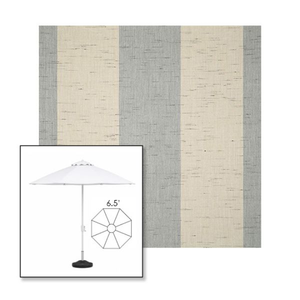 Picture of Era Ash | 6.5' Fiberglass Market Umbrella Sunbrella® Awning Fabric