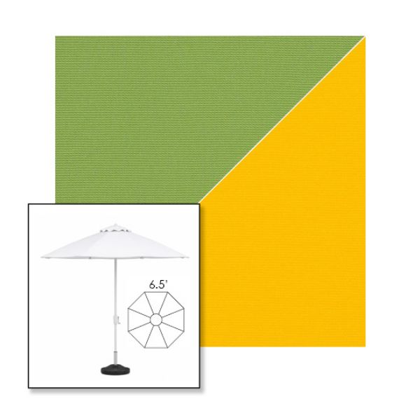 Picture of Ginkgo Sunflower | 6.5' Fiberglass Market Umbrella Sunbrella® Awning Fabric