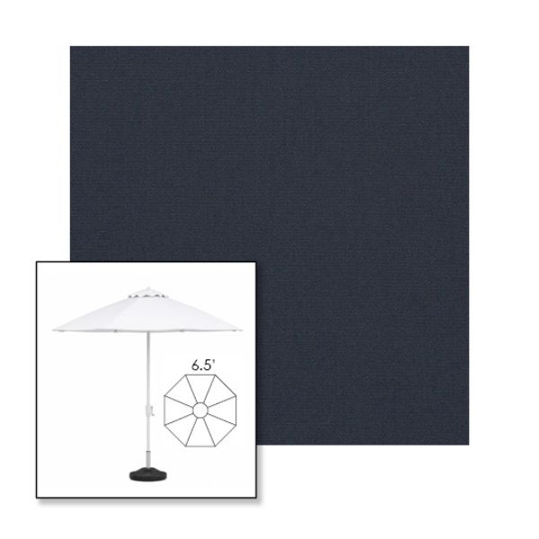 Picture of Navy | 6.5' Fiberglass Market Umbrella Sunbrella® Awning Fabric