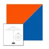 Picture of Orange Pacific | 6.5' Fiberglass Market Umbrella Sunbrella® Awning Fabric