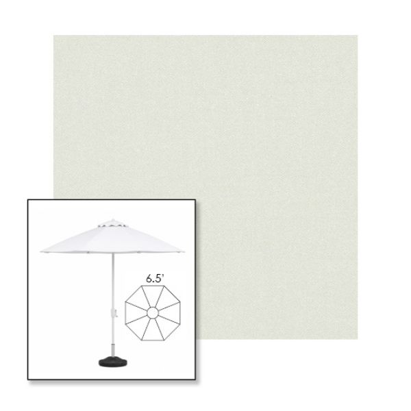 Picture of Silver | 6.5' Fiberglass Market Umbrella Sunbrella® Awning Fabric