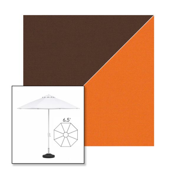 Picture of True Brown Tuscan | 6.5' Fiberglass Market Umbrella Sunbrella® Awning Fabric