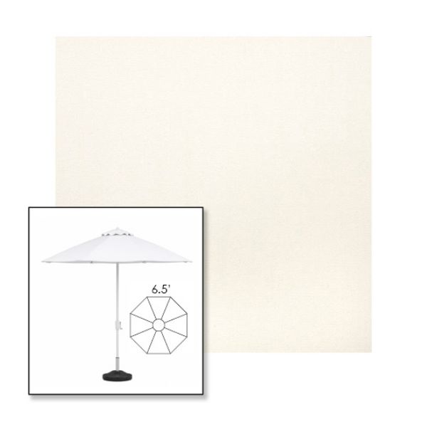 Picture of White | 6.5' Fiberglass Market Umbrella Sunbrella® Awning Fabric