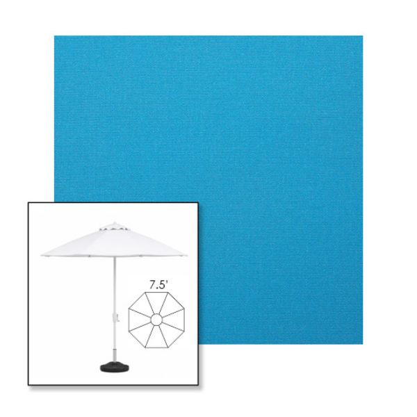 Picture of Azure | 7.5' Fiberglass Market Umbrella Sunbrella® Awning Fabric