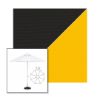 Picture of Black Yellow | 7.5' Fiberglass Market Umbrella Sunbrella® Awning Fabric