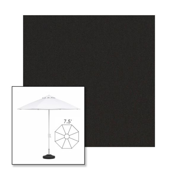 Picture of Black | 7.5' Fiberglass Market Umbrella Sunbrella® Awning Fabric