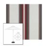 Picture of Burgundy Black White | 7.5' Fiberglass Market Umbrella Sunbrella® Awning Fabric