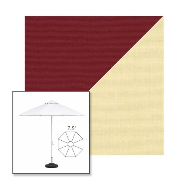 Picture of Burgundy Parchment | 7.5' Fiberglass Market Umbrella Sunbrella® Awning Fabric