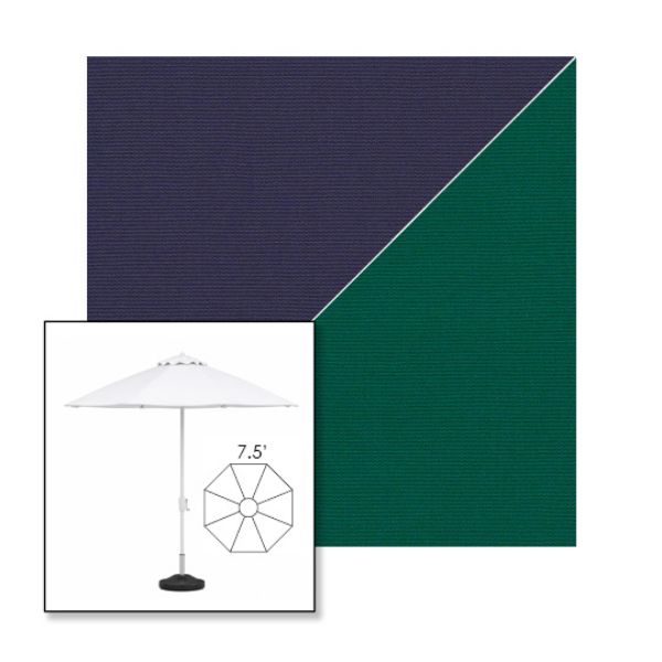 Picture of Captain Navy Forest Green | 7.5' Fiberglass Market Umbrella Sunbrella® Awning Fabric