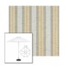 Picture of Grey Beige Chip Fancy | 7.5' Fiberglass Market Umbrella Sunbrella® Awning Fabric