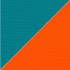 Picture of Turquoise Orange | 7.5' Fiberglass Market Umbrella Sunbrella® Awning Fabric